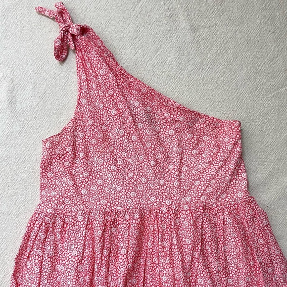 Hatch The Iona Ruby Pink Wildflower One Shoulder Midi Dress Maternity 0 XS - Picture 2 of 8